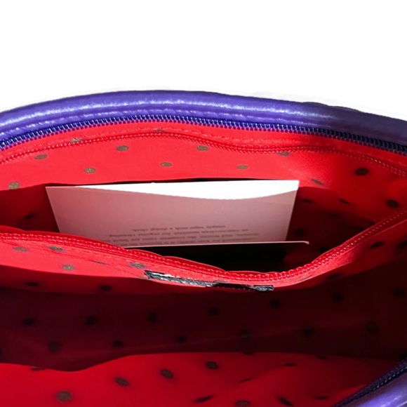 NWT Kate Spade purple quilted makeup bag with water resistant lining. - Picture 6 of 6